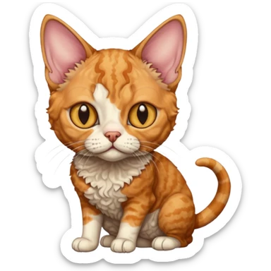 one eyed devon rex  sticker