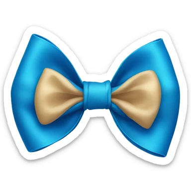 blue hair bow sticker