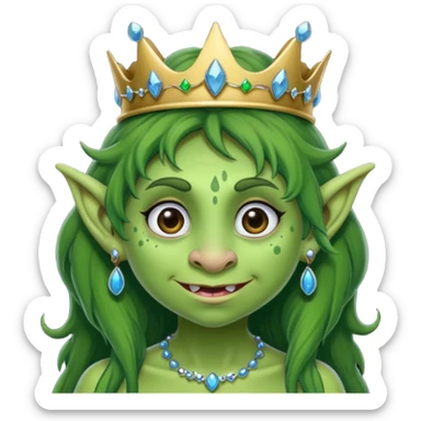 Princess troll ugly sticker