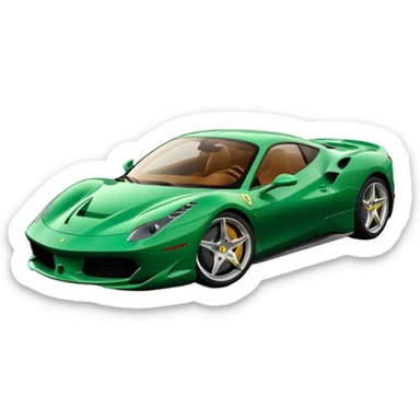green ferrari sticker