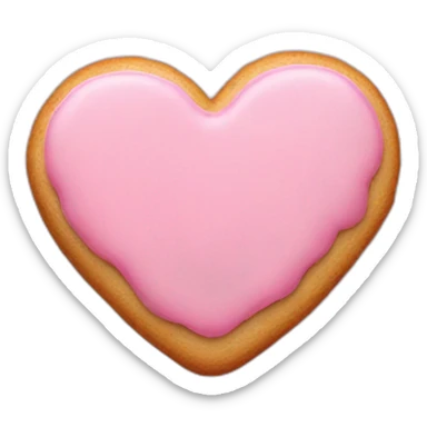 heartshaped pink cookie sticker