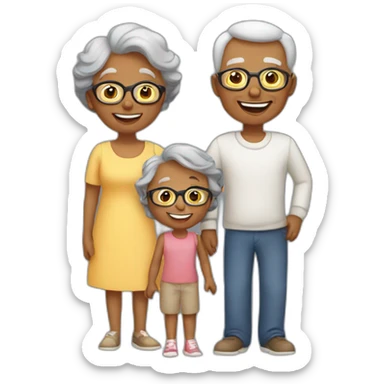 grandparents and grandchildren sticker