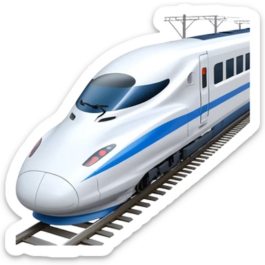 High-Speed Train (Shinkansen) - JR East (Model Year: 2021) (Iconic colour: White with blue) sticker