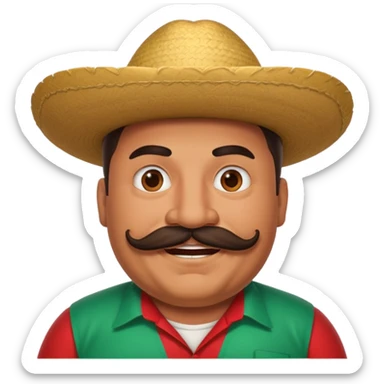 big fat mexican dude sticker