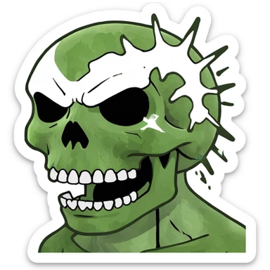Skull face Skull that explodes sticker