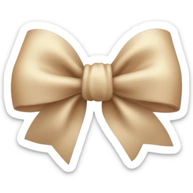 A cute beige bow sticker