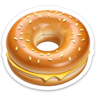 bagel with butter sticker