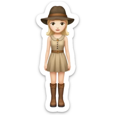 fai il vestito più corto e degli stivali e un cappelli sticker