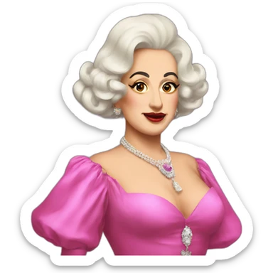 Francisco Franco as drag queen sticker