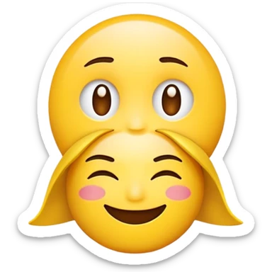 Cartoon emoji with exactly two X characters and one 1 character arranged as X1X sticker