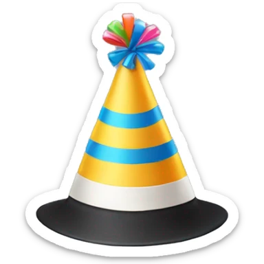 Birthday hat sticker