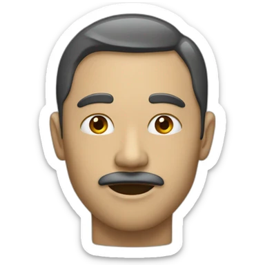 homme qui a la bouche ouverte sticker