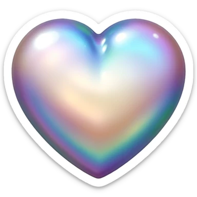 Pearl stone heart sticker