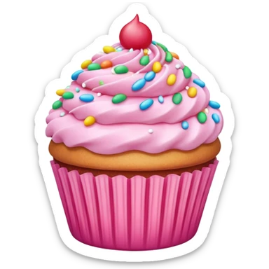 pink cupcake sticker