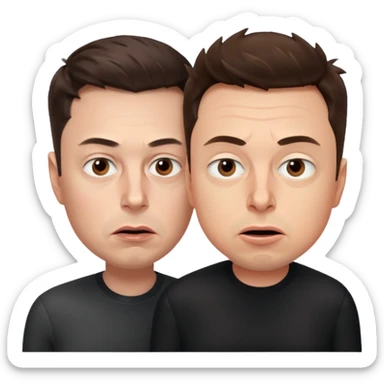 argument between Elon musk and Sam Altman sticker