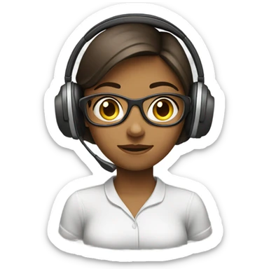 headset with girl sticker