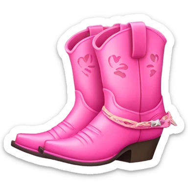 pink cowboy boots sticker