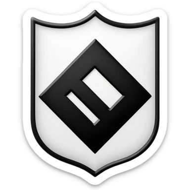 una "J" stilizzata in bianco e nero, formata da due strisce verticali che richiamano lo scudetto , sticker