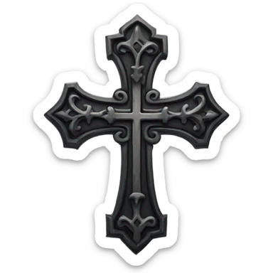 Gothic cross sticker