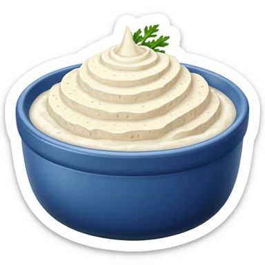 bowl of horseradish, simple, clear sticker