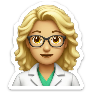 female chemist sticker