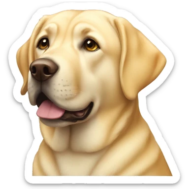 yellow lab named kinda chubby  sticker