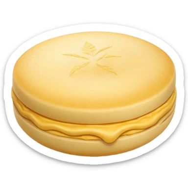 Cinematic Realistic image of a simple, single Colombian arepa, rendered with soft, golden cornmeal textures and delicate, crispy edges, set on a neutral background with gentle, natural lighting that highlights its traditional, comforting simplicity. sticker