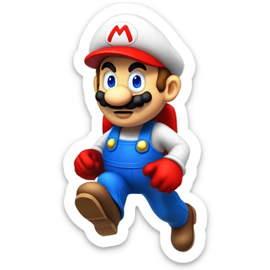 Mario has been on a mission  sticker