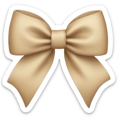 Beige bow sticker