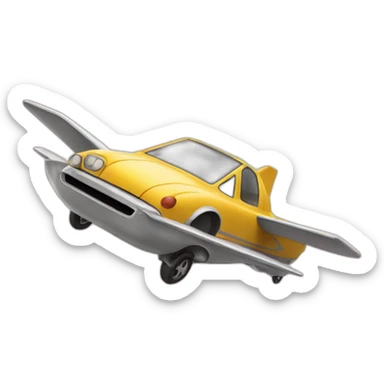 flying car sticker
