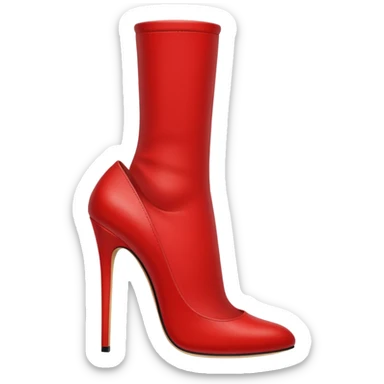 red woman shoe sticker