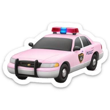 Light pink police car sticker