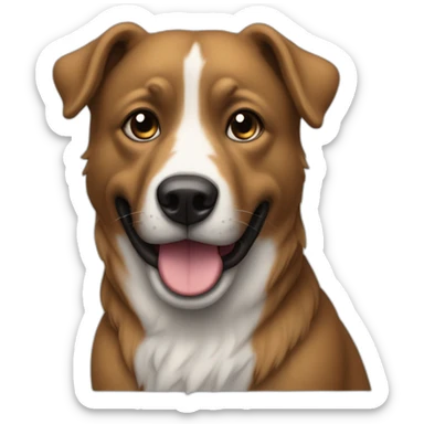 Un chien noir qui fais du toboggan sticker