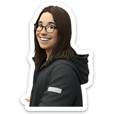 smiling boy in nature sticker