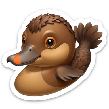 Platypus whit castor tail sticker
