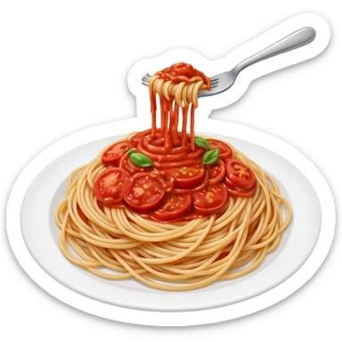 spaghetti all'assasina, sauce mixed into the spaghetti sticker
