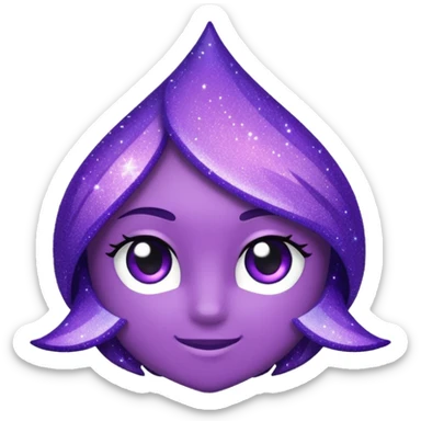 Glitter Roxo e Ciano Seta para direita sticker