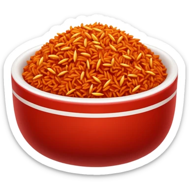 make jollof rice in a bowl sticker