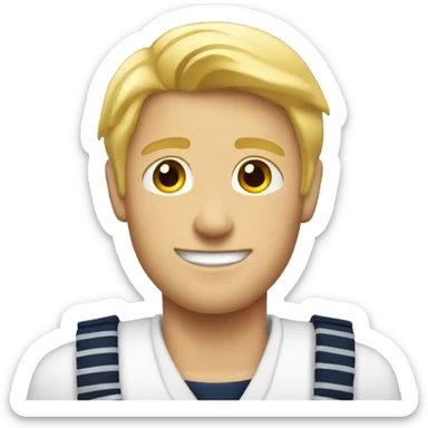 blonde male sailor no mustache  sticker