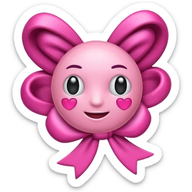 Un emoji con un lazo sticker