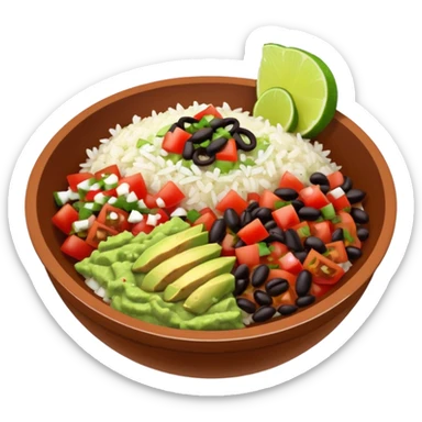Chipotle bowl sticker