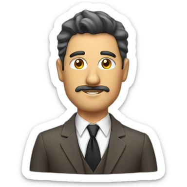 Hombre de traje con cabeza de leon sticker