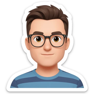 Hombre con anteojos sticker