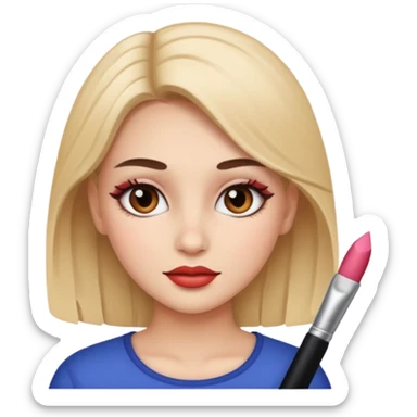 Girl face makeup  sticker