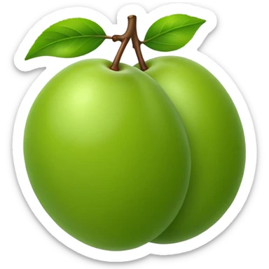 green plum sticker