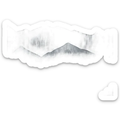 mountains with a dark grey background sticker
