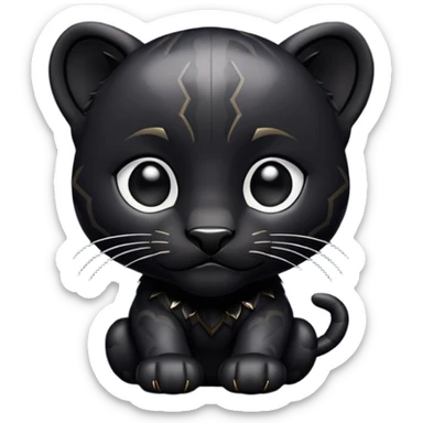 Pantera negra cuerpo pequeña sticker