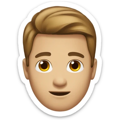 a guy wth brown straight hair to the side sticker