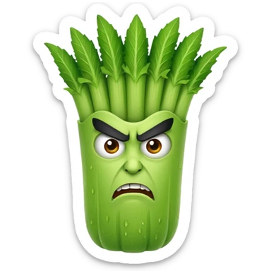 Villain celery sticker