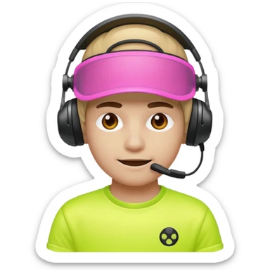 Neon Visor Gamer sticker